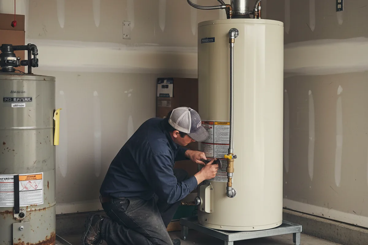 Water heater and shutoff valve replacement in Blandburg